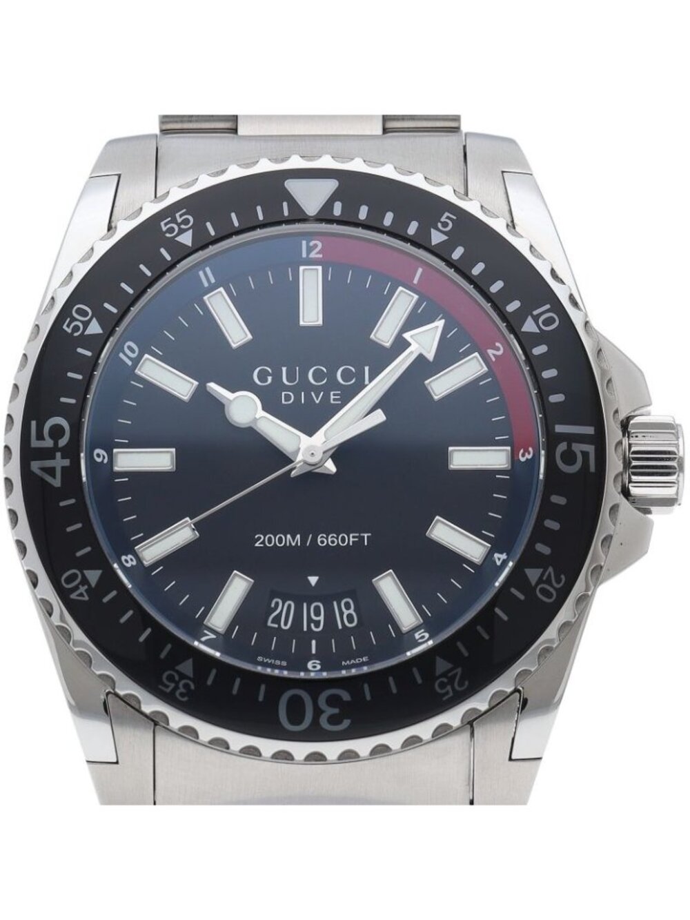 Gucci Dive Watch SS Black